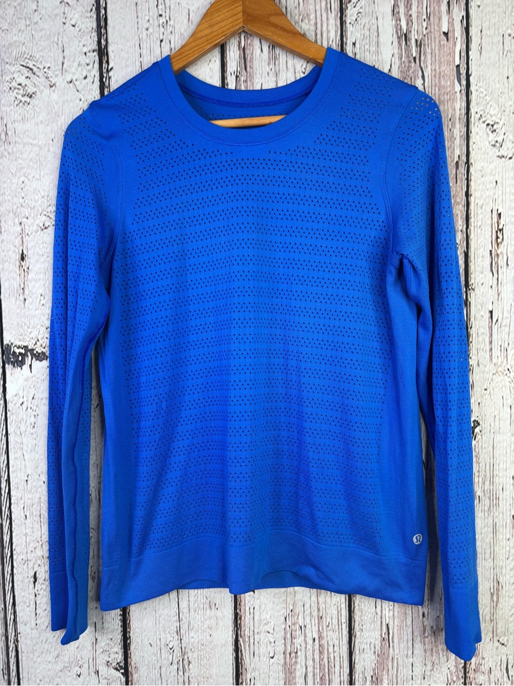 🍋Lululemon Breeze By Long Sleeve *Squad Relaxed Fit Shirt Size 8 Blue Ventilated